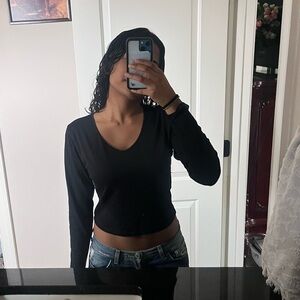 Brandy Black long sleeve top